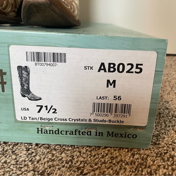 Corral Womens Canton Cowboy Boots Cross Crystals & Studs Western size 7.5 - Picture 11 of 12